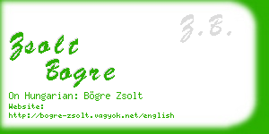 zsolt bogre business card