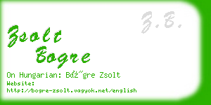 zsolt bogre business card